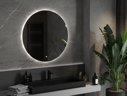 Mexen Erg beleuchteter Badezimmerspiegel, rund 90 cm, LED 6000K, Antibeschlag - 9823-090-090-611-00