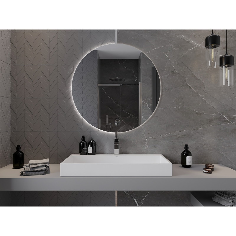 Mexen Erg runde, beleuchtete Badezimmerspiegel, 90 cm, LED 6000K, Antibeschlag - 9823-090-090-611-00