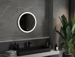 Mexen Oro beleuchteter Badezimmerspiegel, rund 60 cm, LED 6000K, Antibeschlag - 9824-060-060-611-00