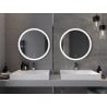 Mexen Oro beleuchteter Badezimmerspiegel, rund 70 cm, LED 6000K, Antibeschlag - 9824-070-070-611-00