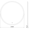 Mexen Oro beleuchteter runder Badezimmerspiegel, 100 cm, LED 6000K, Antibeschlag - 9824-100-100-611-00