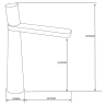 Mexen Nox hoher Waschtischarmatur, Chrom - 744210-00