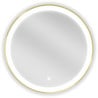 Mexen Esso beleuchteter Badezimmerspiegel, rund 60 cm, LED 6000K, Antibeschlag, goldener Rahmen - 9825-060-060-611-50