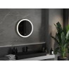 Mexen Esso beleuchteter Badezimmerspiegel, rund 60 cm, LED 6000K, Anti-Beschlag, goldener Rahmen - 9825-060-060-611-50