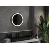 Mexen Esso beleuchteter Badezimmerspiegel, rund 60 cm, LED 6000K, Antibeschlag, goldener Rahmen - 9825-060-060-611-50