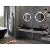 Mexen Esso beleuchteter Badezimmerspiegel, rund 60 cm, LED 6000K, Antibeschlag, goldener Rahmen - 9825-060-060-611-50