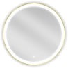Mexen Esso beleuchteter Badezimmerspiegel, rund 70 cm, LED 6000K, Antibeschlag, goldener Rahmen - 9825-070-070-611-50