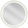 Mexen Esso beleuchteter Badezimmer-Spiegel, rund 80 cm, LED 6000K, Antibeschlag, goldener Rahmen - 9825-080-080-611-50