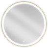 Mexen Esso beleuchteter Badezimmer-Spiegel, rund 90 cm, LED 6000K, Antibeschlag, goldener Rahmen - 9825-090-090-611-50