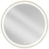Mexen Esso beleuchteter Badezimmerspiegel, rund 100 cm, LED 6000K, Antibeschlag, goldener Rahmen - 9825-100-100-611-50