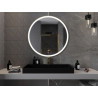 Mexen Esso beleuchteter Badezimmerspiegel, rund 100 cm, LED 6000K, Antibeschlag, goldener Rahmen - 9825-100-100-611-50