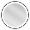 Mexen Esso beleuchteter Badezimmer-Spiegel, rund 60 cm, LED 6000K, Antibeschlag, schwarzer Rahmen - 9825-060-060-611-70