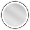 Mexen Esso beleuchteter Badezimmerspiegel, rund 60 cm, LED 6000K, Antibeschlag, schwarzer Rahmen - 9825-060-060-611-70