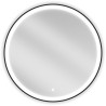 Mexen Esso beleuchteter Badezimmerspiegel, rund 80 cm, LED 6000K, Antibeschlag, schwarzer Rahmen - 9825-080-080-611-70