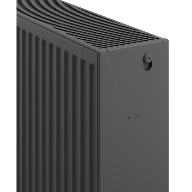 Mexen C33 Plattenradiator 600 x 2600 mm, seitlicher Anschluss, 6070 W, Anthrazit - W433-060-260-66