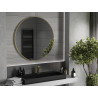 Mexen Loft runde Badezimmerspiegel 100 cm, goldener Rahmen - 9850-100-100-000-50