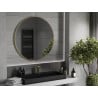 Mexen Loft rundes Badezimmerspiegel 100 cm, goldener Rahmen - 9850-100-100-000-50