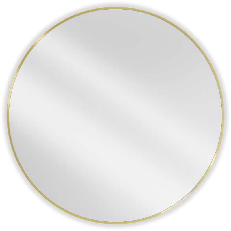 Mexen Loft Rundes Badezimmer-Spiegel 100 cm, goldener Rahmen - 9850-100-100-000-50