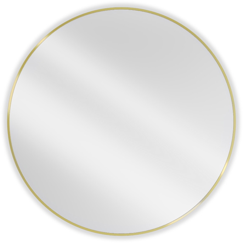 Mexen Loft rundes Badezimmerspiegel 100 cm, goldener Rahmen - 9850-100-100-000-50