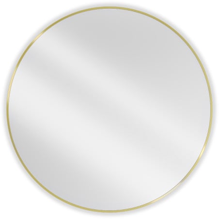Mexen Loft rundes Badezimmerspiegel 100 cm, goldener Rahmen - 9850-100-100-000-50