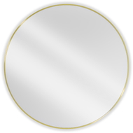 Mexen Loft Rundes Badezimmer-Spiegel 100 cm, goldener Rahmen - 9850-100-100-000-50