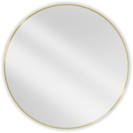 Mexen Loft rundes Badezimmerspiegel 100 cm, goldener Rahmen - 9850-100-100-000-50