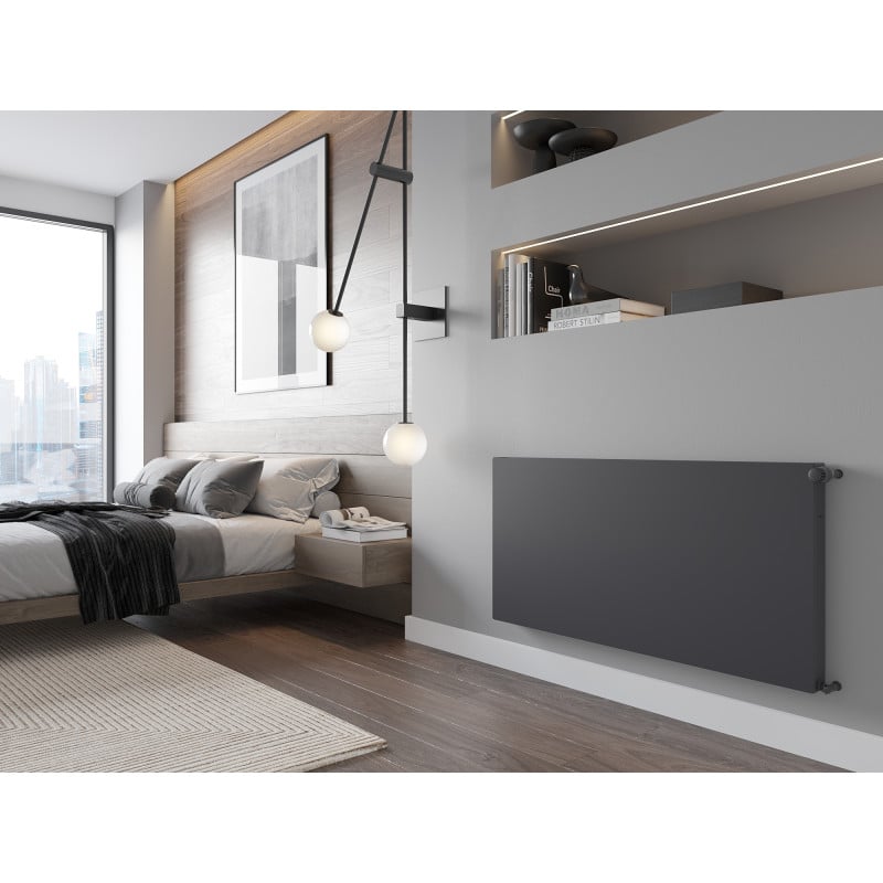 Mexen Flat CF11 Plattenheizkörper 500 x 400 mm, seitlicher Anschluss, 273 W, Anthrazit - W411F-050-040-66