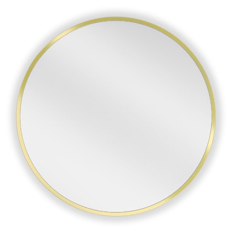 Mexen Loft Rundes Badezimmer-Spiegel 35 cm, goldener Rahmen - 9850-035-035-000-50