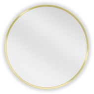 Mexen Loft Rundes Badezimmer-Spiegel 35 cm, goldener Rahmen - 9850-035-035-000-50