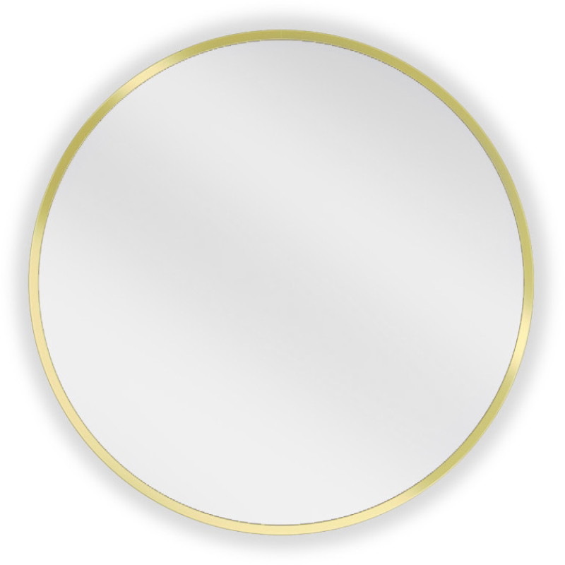 Mexen Loft Rundes Badezimmer Spiegel 50 cm, Goldrahmen - 9850-050-050-000-50