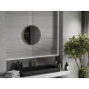 Mexen Loft Rundes Badezimmer Spiegel 50 cm, Goldrahmen - 9850-050-050-000-50
