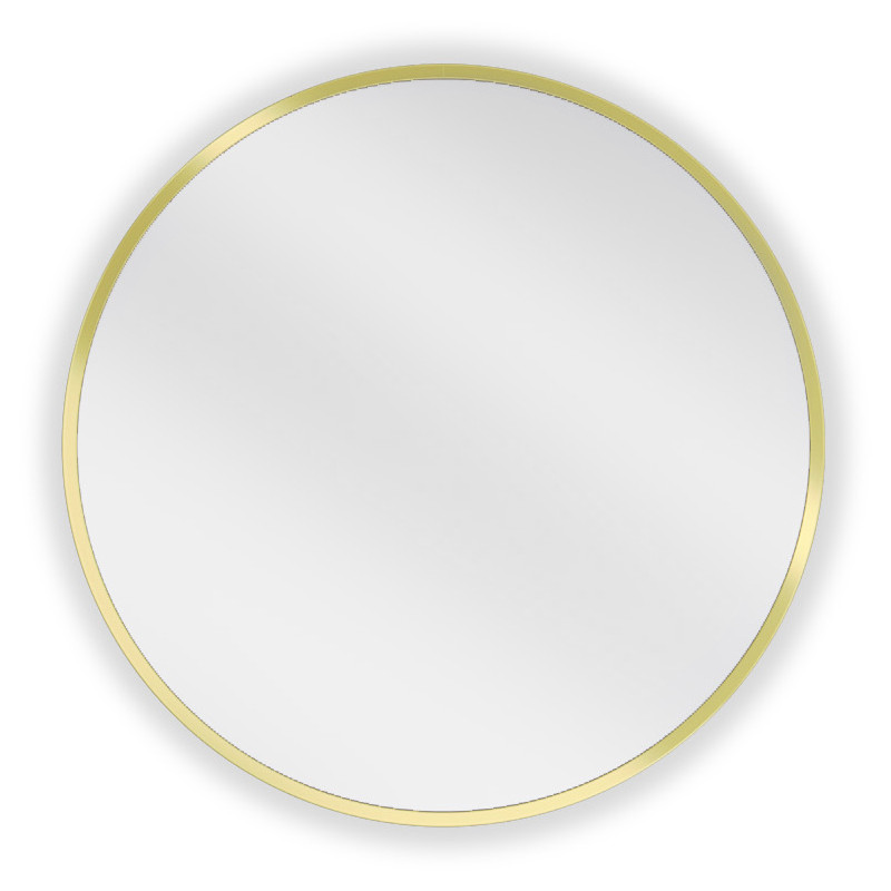 Mexen Loft Badezimmerspiegel rund 55 cm, goldener Rahmen - 9850-055-055-000-50