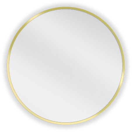 Mexen Loft Badezimmerspiegel rund 55 cm, goldener Rahmen - 9850-055-055-000-50