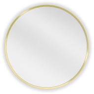 Mexen Loft Badezimmerspiegel rund 55 cm, goldener Rahmen - 9850-055-055-000-50