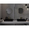 Mexen Loft Badezimmerspiegel rund 55 cm, goldener Rahmen - 9850-055-055-000-50