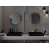 Mexen Loft rundes Badezimmer-Spiegel 60 cm, goldener Rahmen - 9850-060-060-000-50