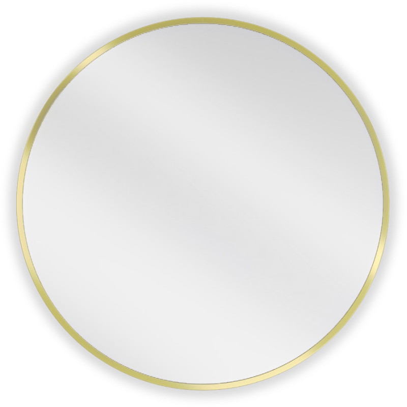 Mexen Loft runder Badezimmerspiegel 65 cm, goldener Rahmen - 9850-065-065-000-50