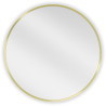 Mexen Loft Rundes Badezimmerspiegel 65 cm, Rahmen in gebürstetem Gold - 9850-065-065-000-50