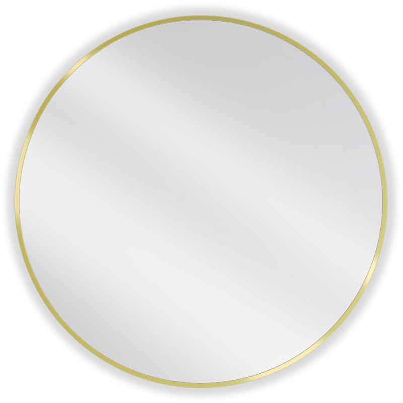 Mexen Loft runder Badezimmerspiegel 80 cm, goldener Rahmen - 9850-080-080-000-50