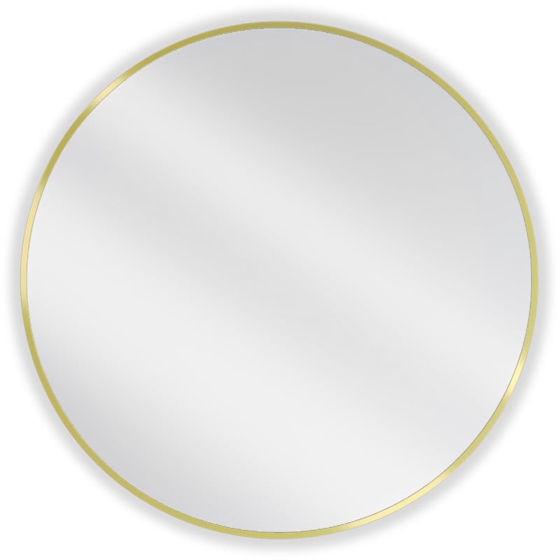 Mexen Loft rundes Badezimmerspiegel 80 cm, goldener Rahmen - 9850-080-080-000-50