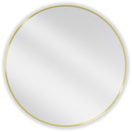Mexen Loft runder Badezimmerspiegel 85 cm, goldener Rahmen - 9850-085-085-000-50