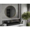 Mexen Loft runder Badezimmerspiegel 90 cm, goldener Rahmen - 9850-090-090-000-50