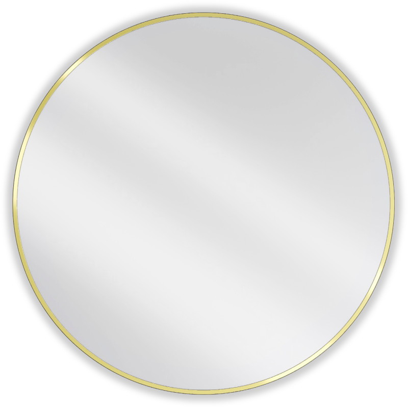 Mexen Loft Rundes Badezimmer Spiegel 95 cm, goldener Rahmen - 9850-095-095-000-50