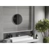 Mexen Loft Badezimmerspiegel rund 50 cm, Rahmen Inox - 9850-050-050-000-10