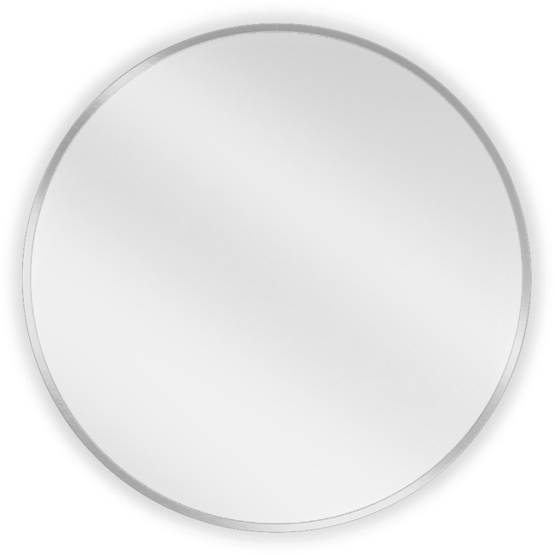Mexen Loft Runder Badezimmerspiegel 60 cm, Inox-Rahmen - 9850-060-060-000-10