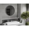 Mexen Loft Badezimmerspiegel rund 80 cm, Edelstahlrahmen - 9850-080-080-000-10
