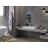 Mexen Loft Badezimmerspiegel rund 80 cm, Edelstahlrahmen - 9850-080-080-000-10
