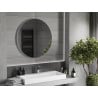 Mexen Loft Badezimmerspiegel rund 90 cm, Edelstahlrahmen - 9850-090-090-000-10
