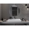 Mexen Loft Badezimmerspiegel rund 90 cm, Edelstahlrahmen - 9850-090-090-000-10