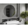 Mexen Loft rundes Badezimmerspiegel 100 cm, Inox-Rahmen - 9850-100-100-000-10